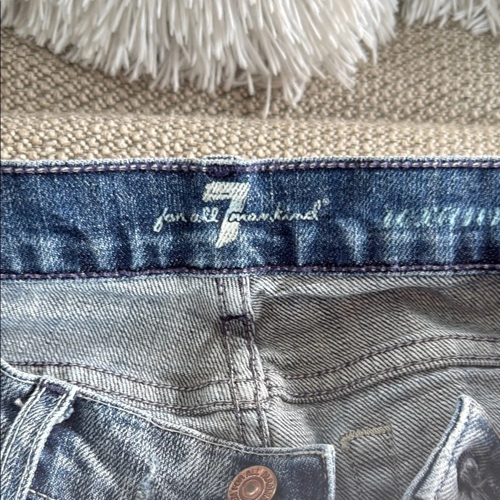 7 for Distressed Blue Jeans - Picture 2 of 4